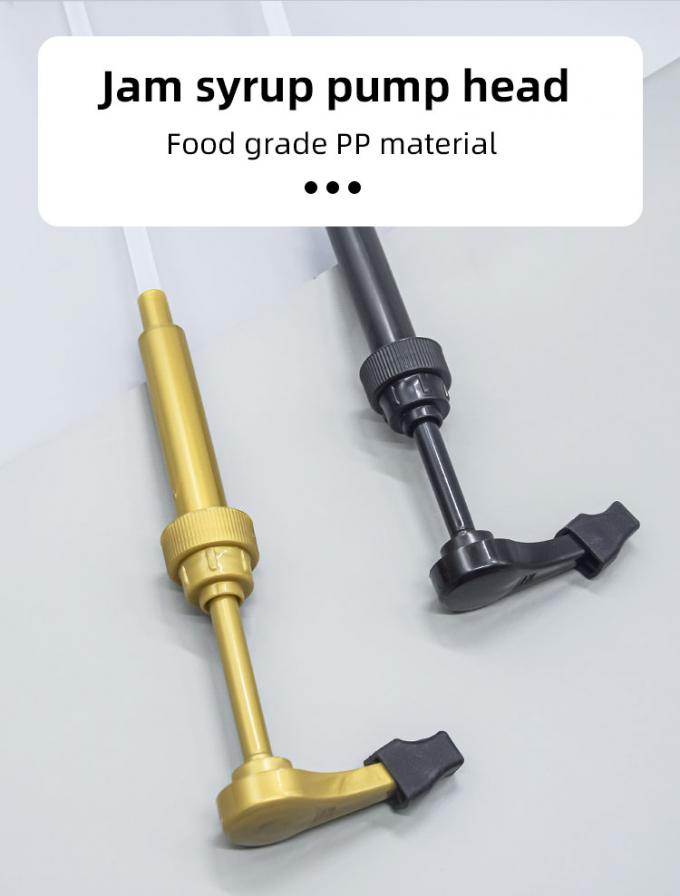 Food Grade Gold Syrup Dispenser Pump Dustproof Drip Proof Design 0