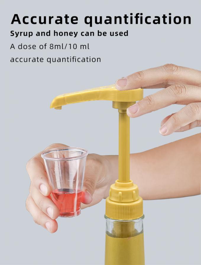 Food Grade Gold Syrup Dispenser Pump Dustproof Drip Proof Design 4