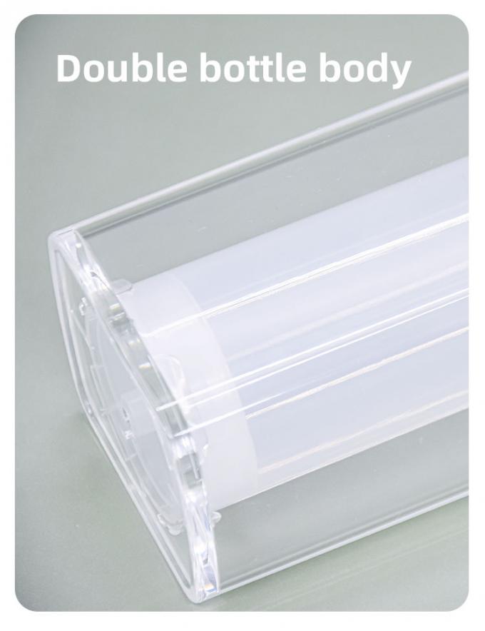 Acrylic Airless Bottle 100ml Square For Skin Care Cream 4