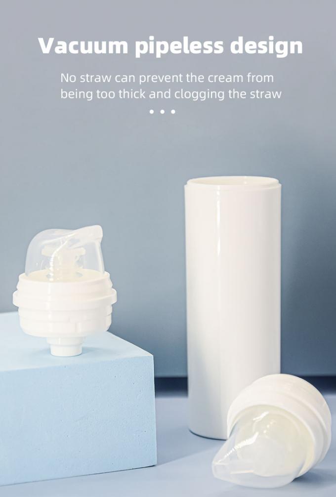 Round allplasticPp Airless Pump Bottle 15ml 30ml 50mlMono airless pump bottle dispenser 0
