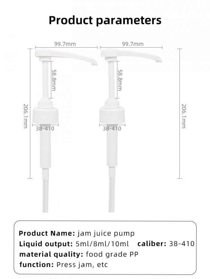Nestle Coffee Norrow Head Plastic Syrup Pump Dispenser Food Grade 7