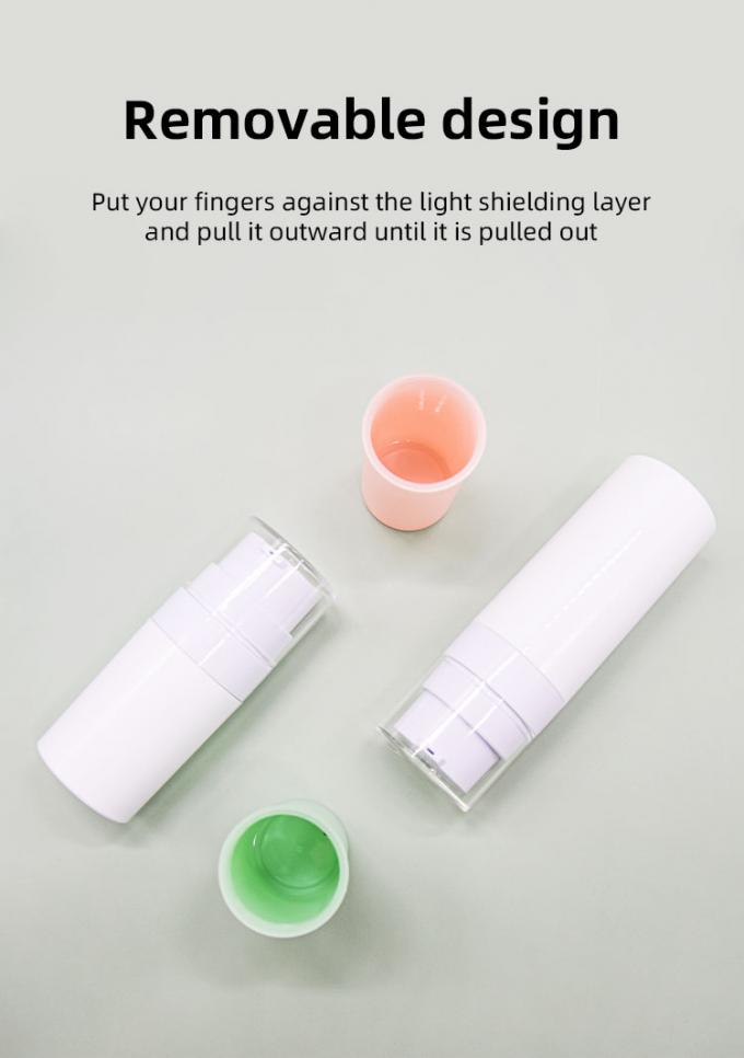 Acrylic Airless Bottle Refillable Screen Printing 30ml And 50ml 1