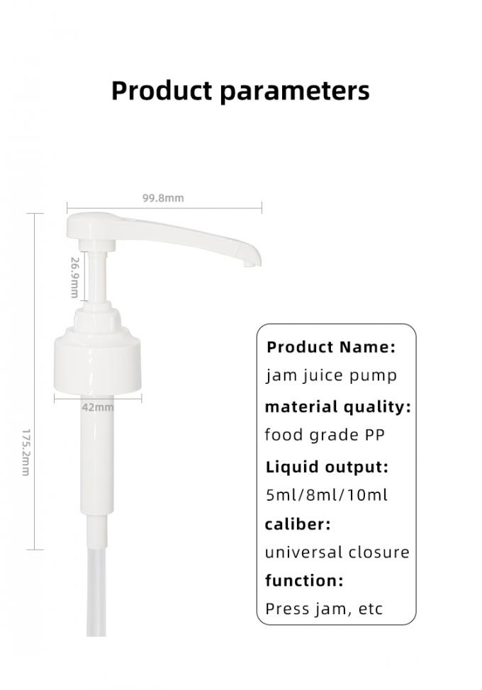 Coffee Mate Plastic Dispenser Pump With Extended Head 5ml 8ml 10ml 4