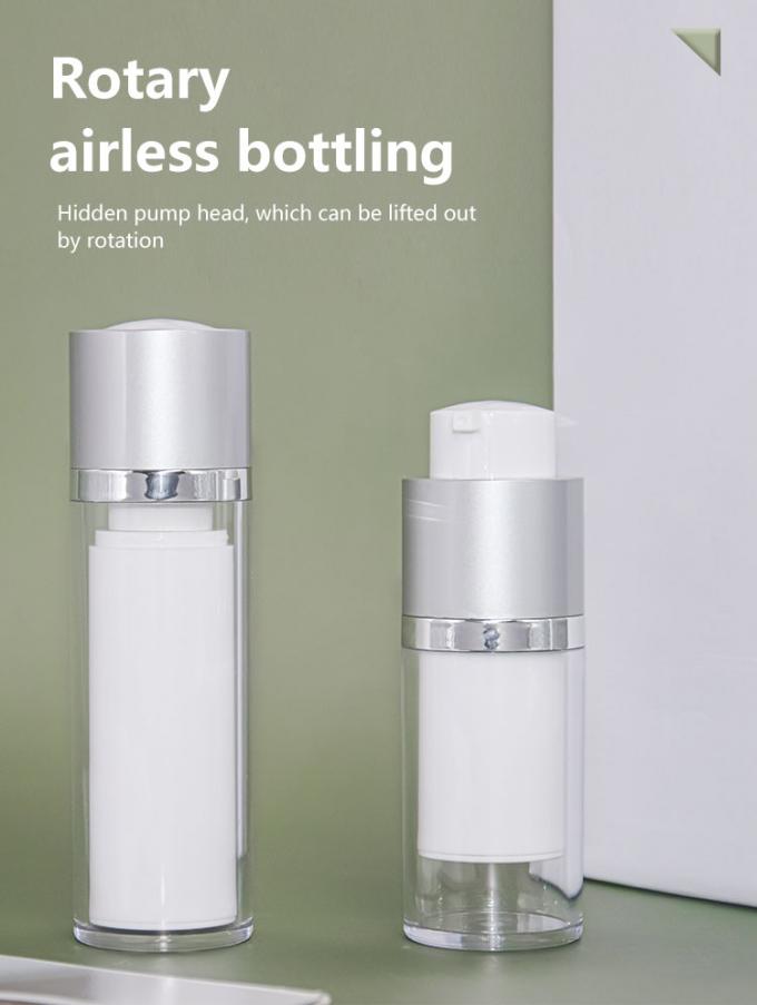 15ml 30ml 50ml Acrylic Airless Bottle Round Rotating Lift Type 0