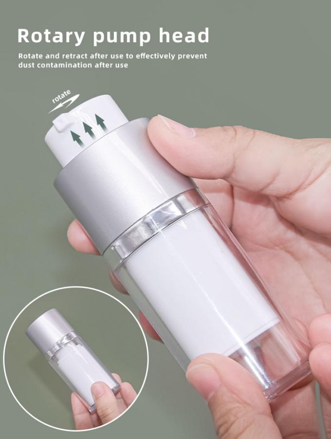 15ml 30ml 50ml Acrylic Airless Bottle Round Rotating Lift Type 2