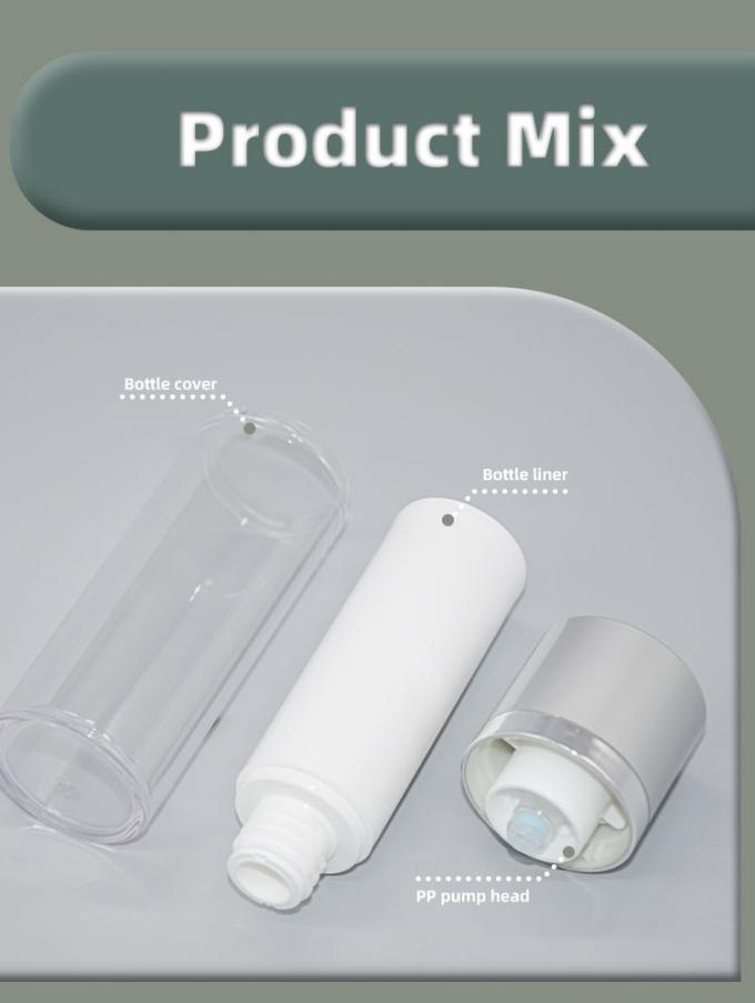 15ml 30ml 50ml Acrylic Airless Bottle Round Rotating Lift Type 3