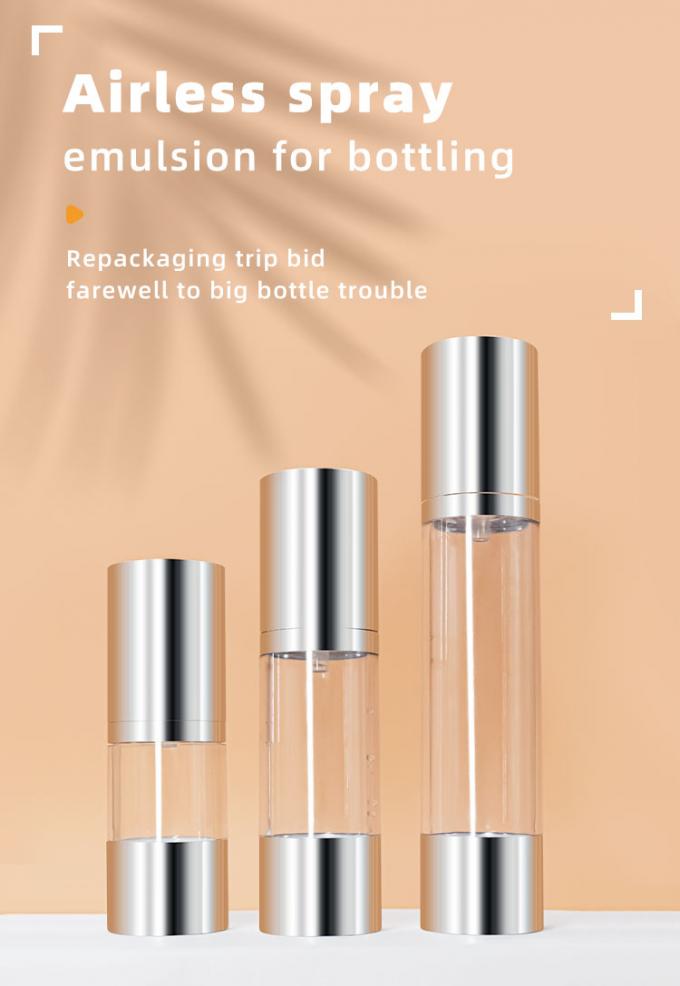 AS Aluminum Airless Pump Bottles 15ml 30ml 50ml 80ml 100ml 120ml 0