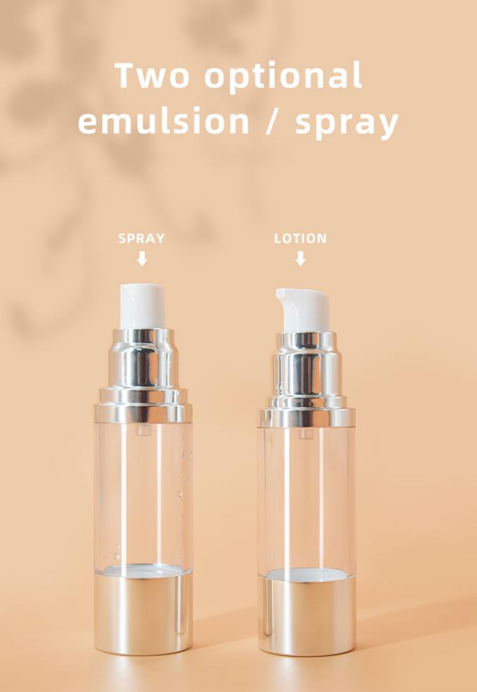 AS Aluminum Airless Pump Bottles 15ml 30ml 50ml 80ml 100ml 120ml 2