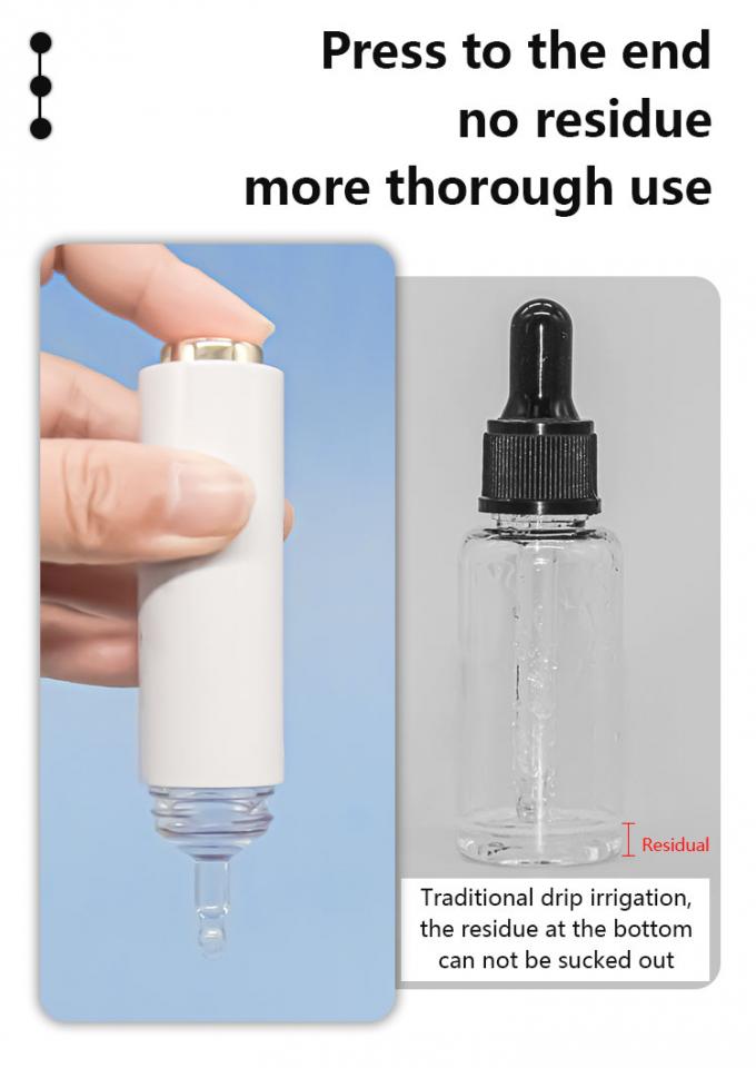 Empty CBD Cosmetic Pump Bottle 15ml With Plastic Push Button 2