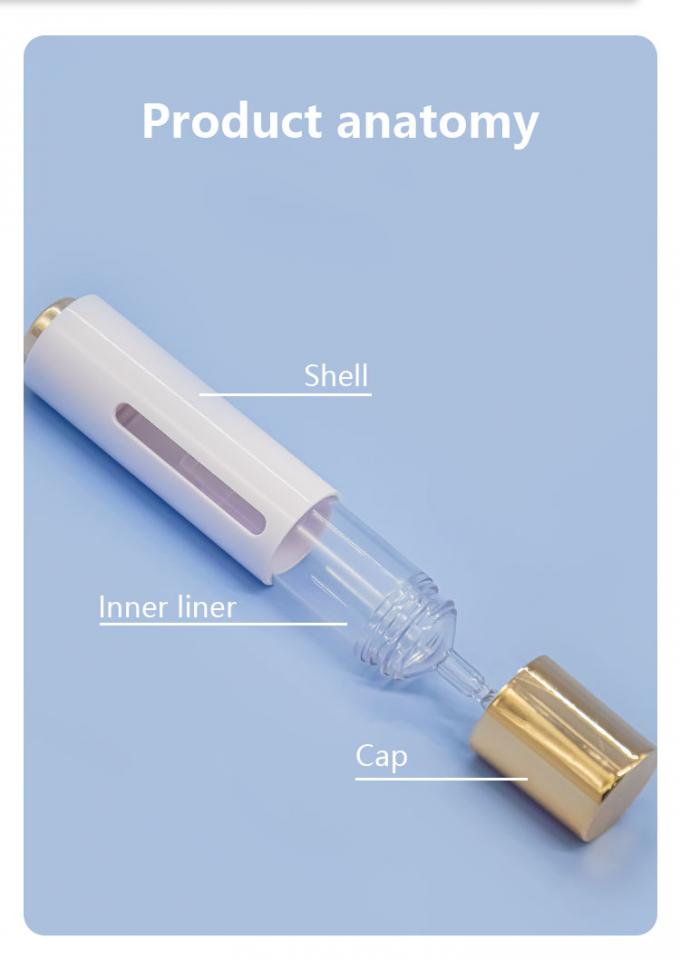 Empty CBD Cosmetic Pump Bottle 15ml With Plastic Push Button 6