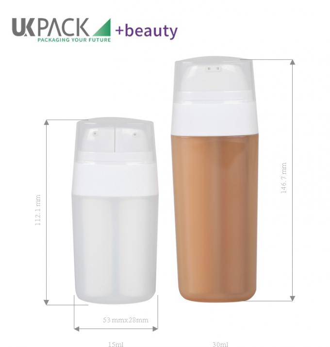 PP Airless Pump Bottles Dual Chamber15ML and 30ML Cosmetic airless bottle 0
