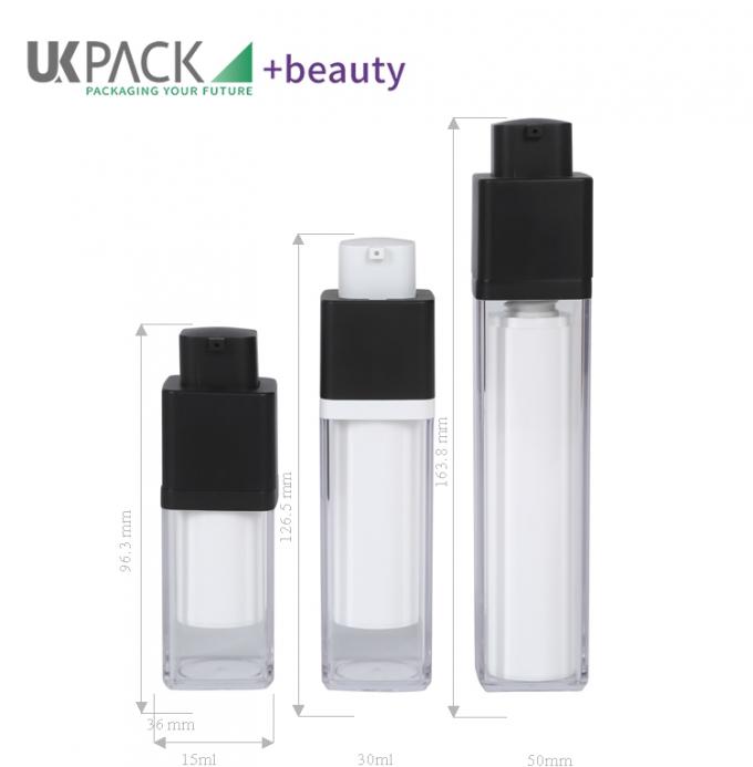 15ml 30ml 50ml Twist Head square As + PP double-layer Airless bottle 0