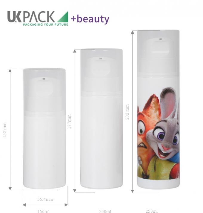 30%-100% PPPCR material Ailess bottle 150ml 200ml 250ml Round hair care airless pump packaging 0