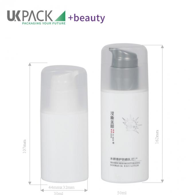 Sunscreen packaging PP Airless bottle 30ml50mlOval design airess pump bottle 0