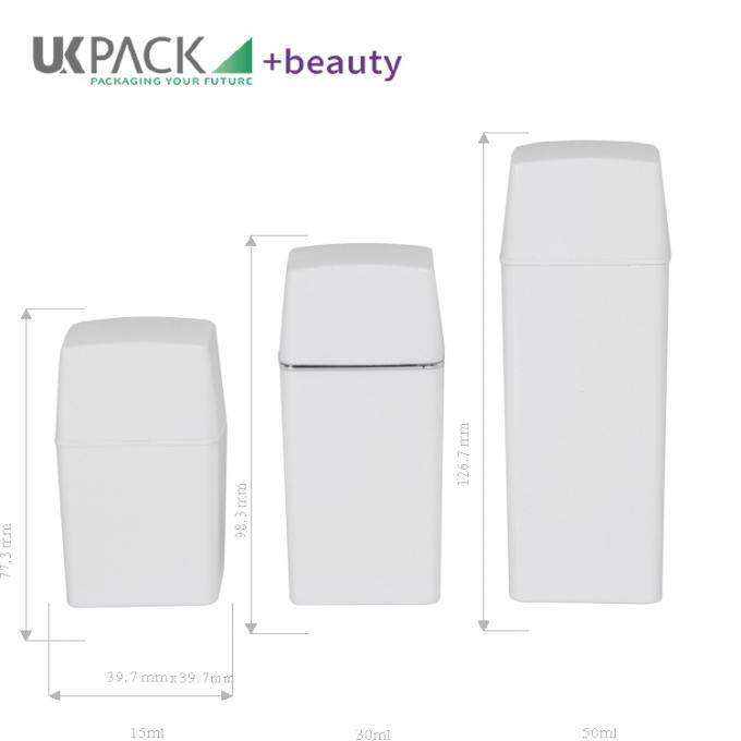 Luxury Double LayerPPSquare Airless Bottle For Cosmetics 15ml 30ml50ml cosmetic packaging bottle 0