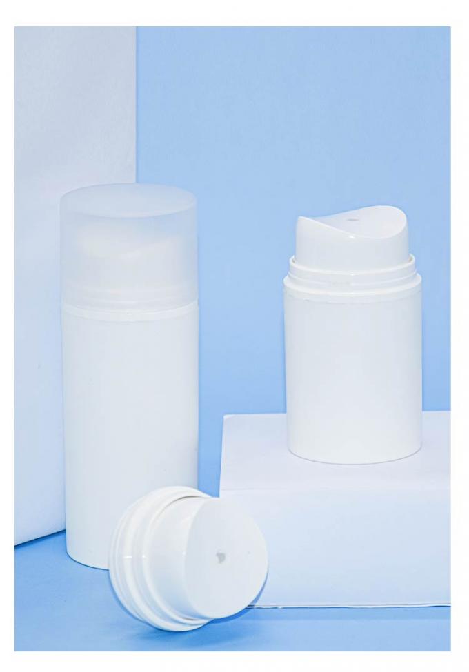 PP White Airless Pump Bottles 50ml 100ml 150ml With Central Hole Outlet Design 7