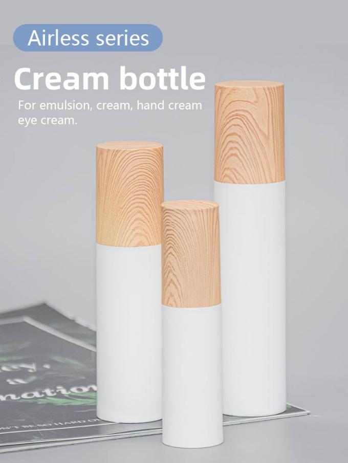 Wood Grain Over Cap PP Airless Bottle 15ml 30ml 50ml 0
