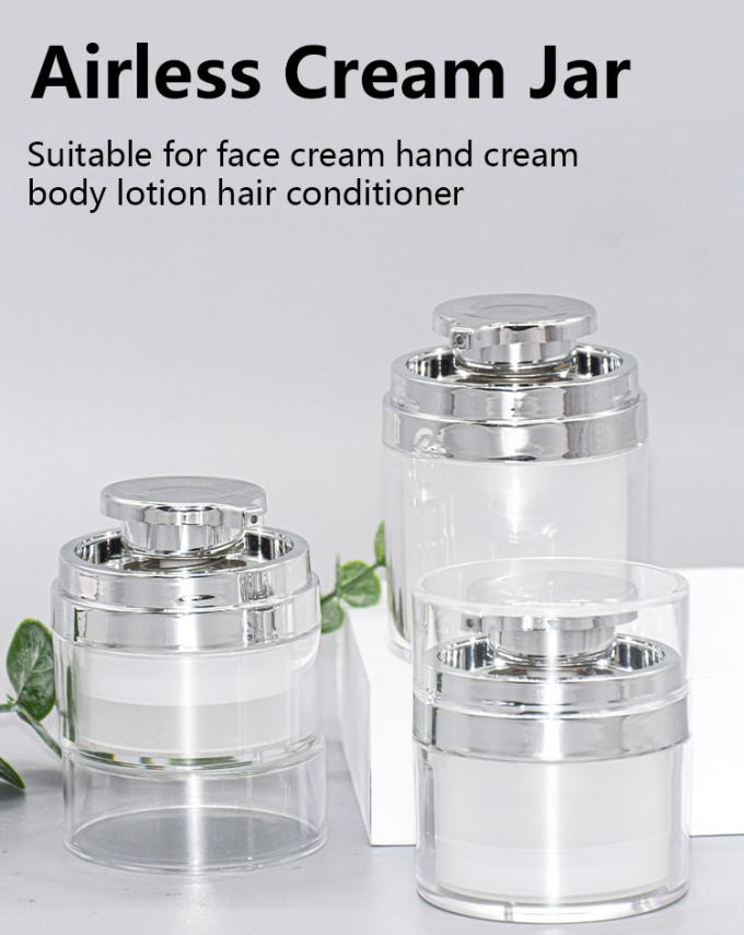 70g Round Acrylic Cosmetic Airless Jar Packaging For Eye Cream 1
