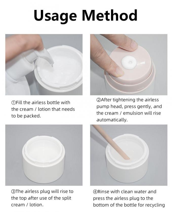 50g Round Skin Care Packaging Acrylic Airless Jar For Baby Products 4