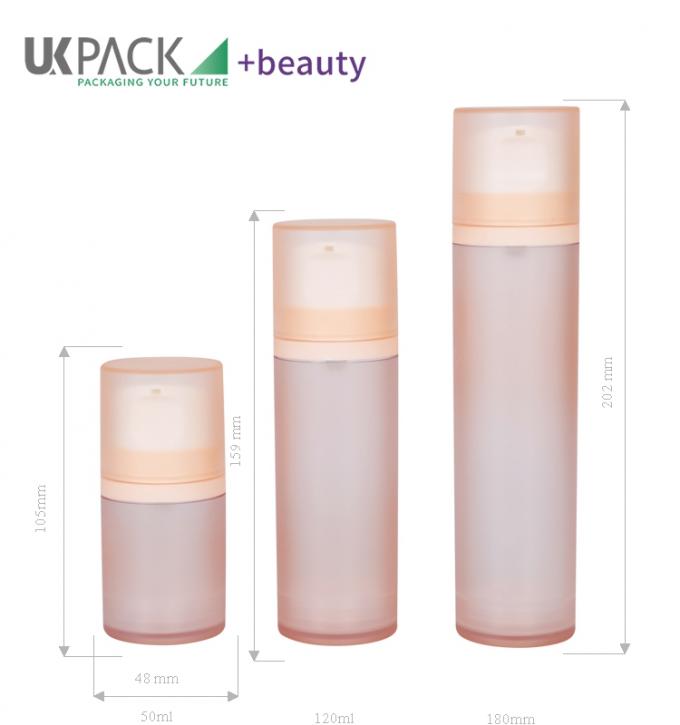 AS 50ml Clear Plastic Cylinder Bottle With Airless Pump Overcap 0