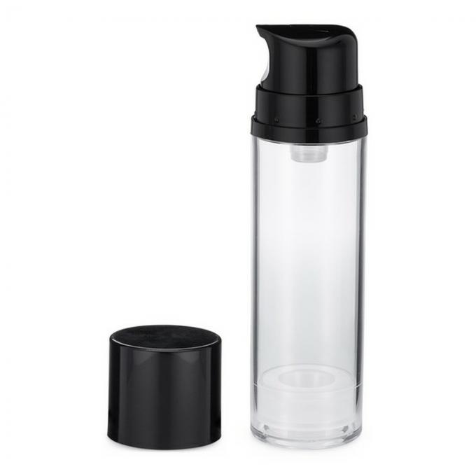AS 50ml Clear Plastic Cylinder Bottle With Airless Pump Overcap 2