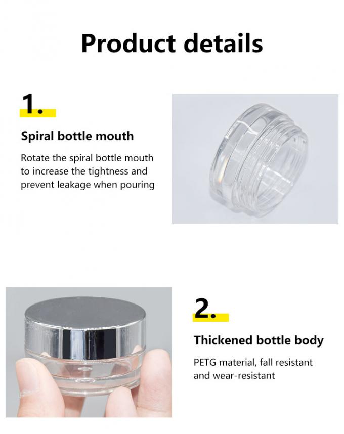 5g Round Lip Balm Jar Recyclable Material PETG Packaging Bottle 5