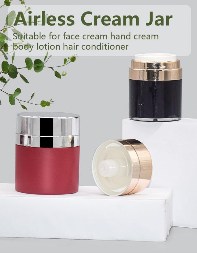 Cosmetic Acrylic Airless Jar Skin Care Packaging 50g 0