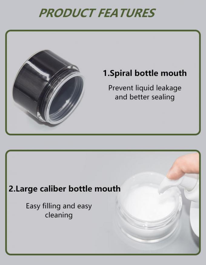 Cosmetic Acrylic Airless Jar Skin Care Packaging 50g 3
