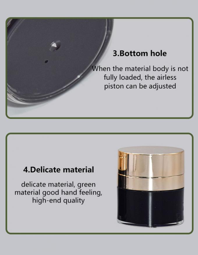 Cosmetic Acrylic Airless Jar Skin Care Packaging 50g 4