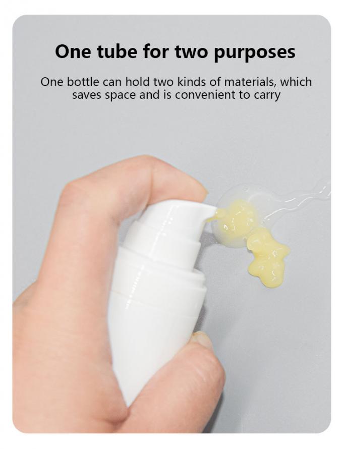 Round Shape PP Airless Bottle Double Ended 15ml 20ml 3