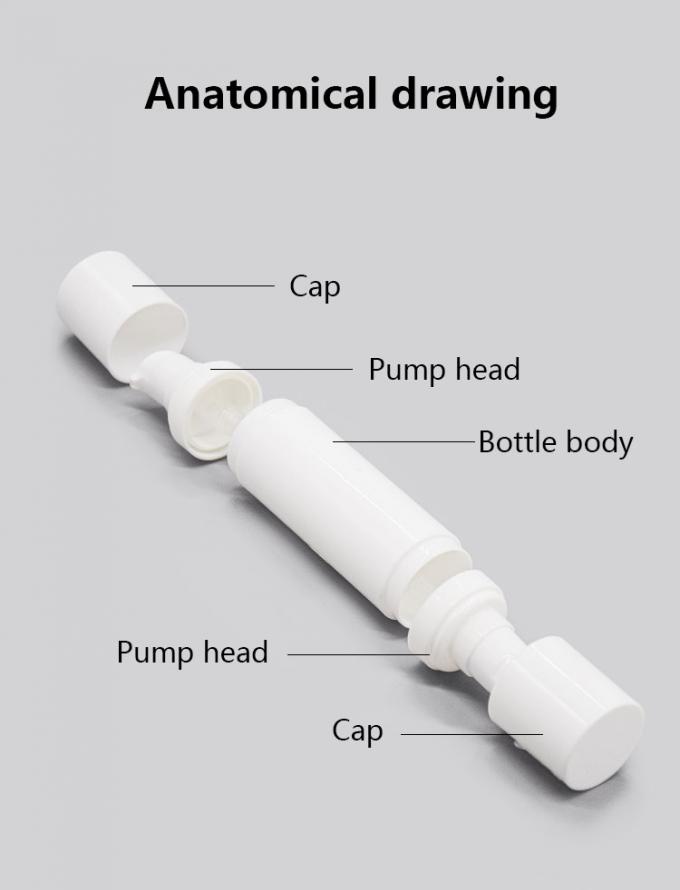 Round Shape PP Airless Bottle Double Ended 15ml 20ml 5