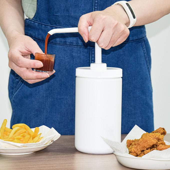 Std Head Sauce Dispenser Pump With 2500ml Plastic Container 0