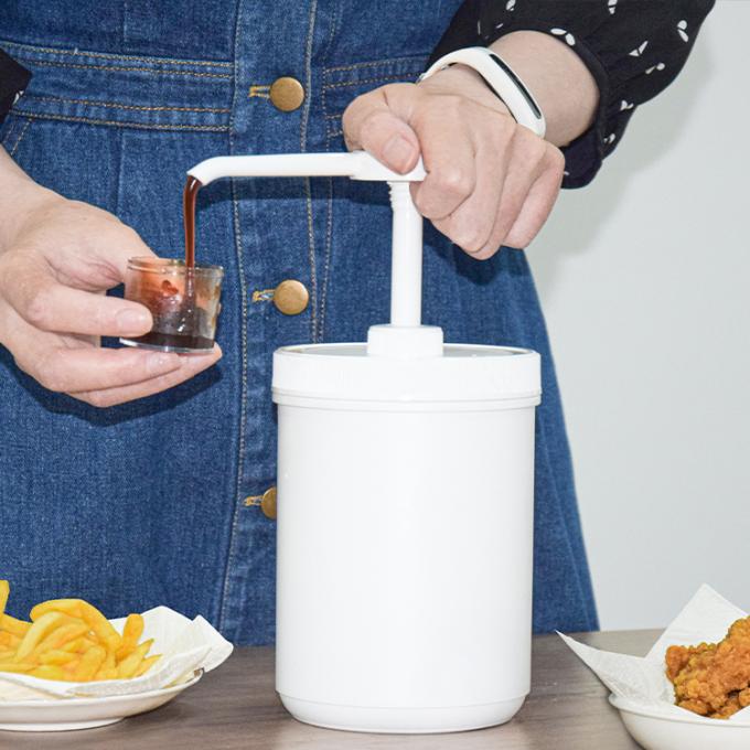 Std Head Sauce Dispenser Pump With 2500ml Plastic Container 1