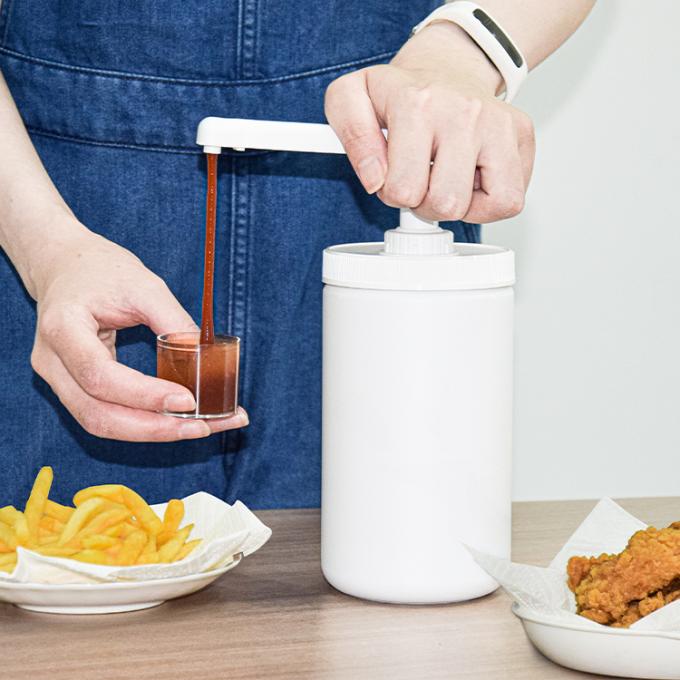 1250ml Plastic Container Ketchup Pump Non Spill 0