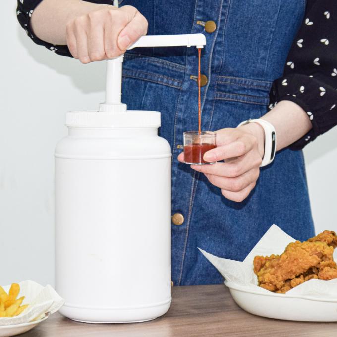 1250ml Plastic Container Ketchup Pump Non Spill 4