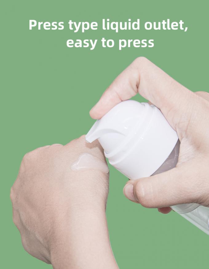 Round PET Airless Dispenser Pump Bottle 50ml 80ml For Personal Care 3