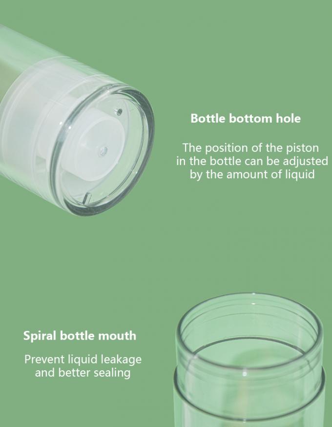 Round PET Airless Dispenser Pump Bottle 50ml 80ml For Personal Care 5