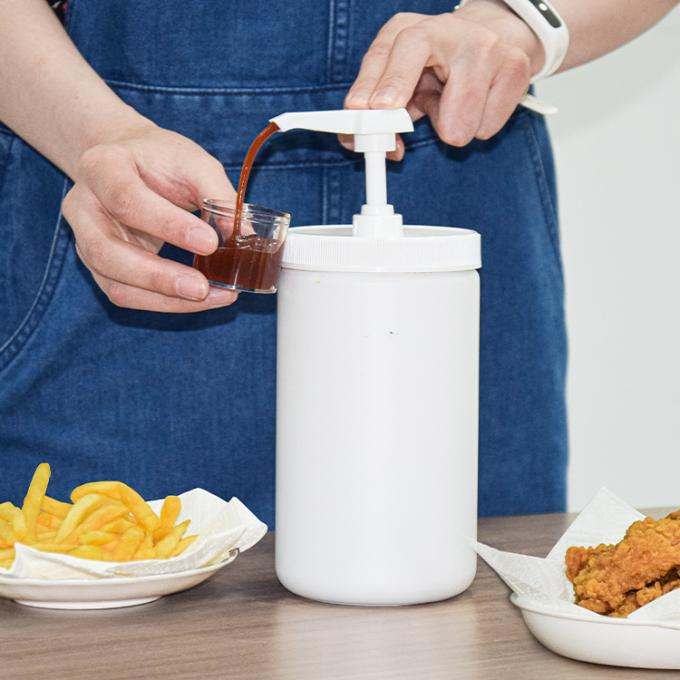 5ml 8ml 10ml Square Head Food Condiment Pump Dispenser 960ML - 1 Gallon Bottle 0