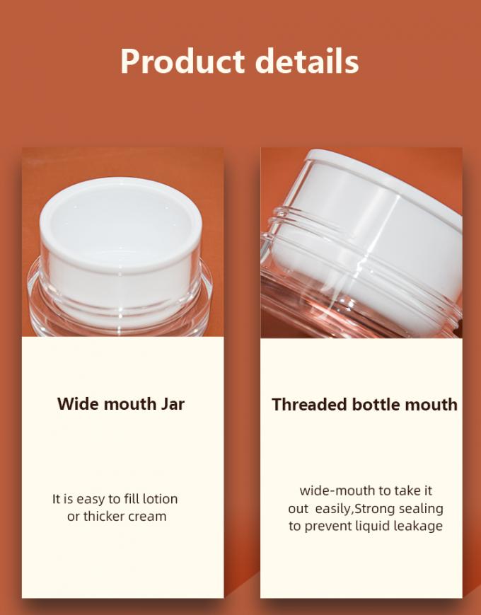 Recyclable Material Face Cream Jar Full Electroplating Process 50g 5