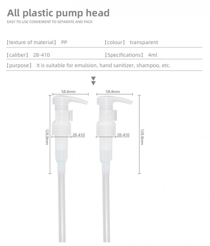 Recyclable PP Monopolymer Lotion Pump Dispenser 28-410 4cc 6