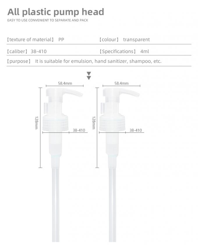38-410 PP Monopolymer Lotion Pump Dispenser 4cc Dosage 6