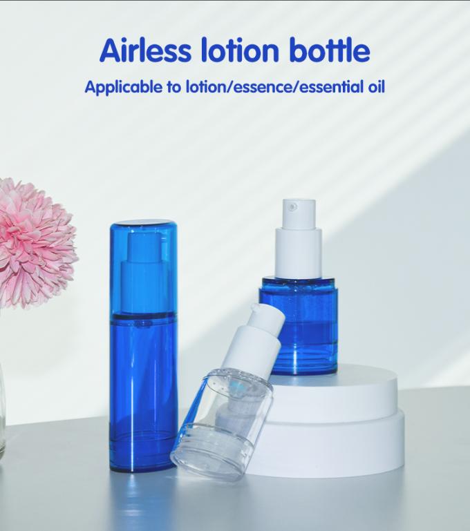 15ml 30ml 50ml Oval Shape Airless Pump Bottles High Transparent PETG Material 0