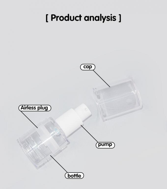 15ml 30ml 50ml Oval Shape Airless Pump Bottles High Transparent PETG Material 7