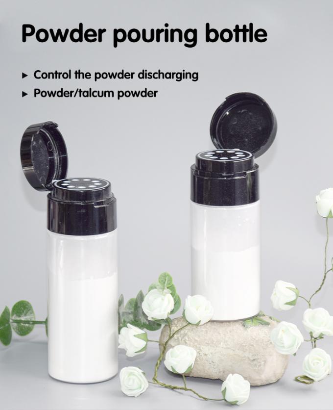 100g 150g PETG Cosmetic Pump Bottle Mens Skincare Packaging For Talcum Loose Powders 0