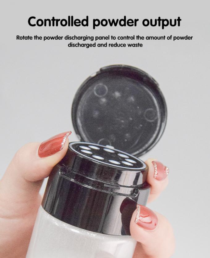 100g 150g PETG Cosmetic Pump Bottle Mens Skincare Packaging For Talcum Loose Powders 5