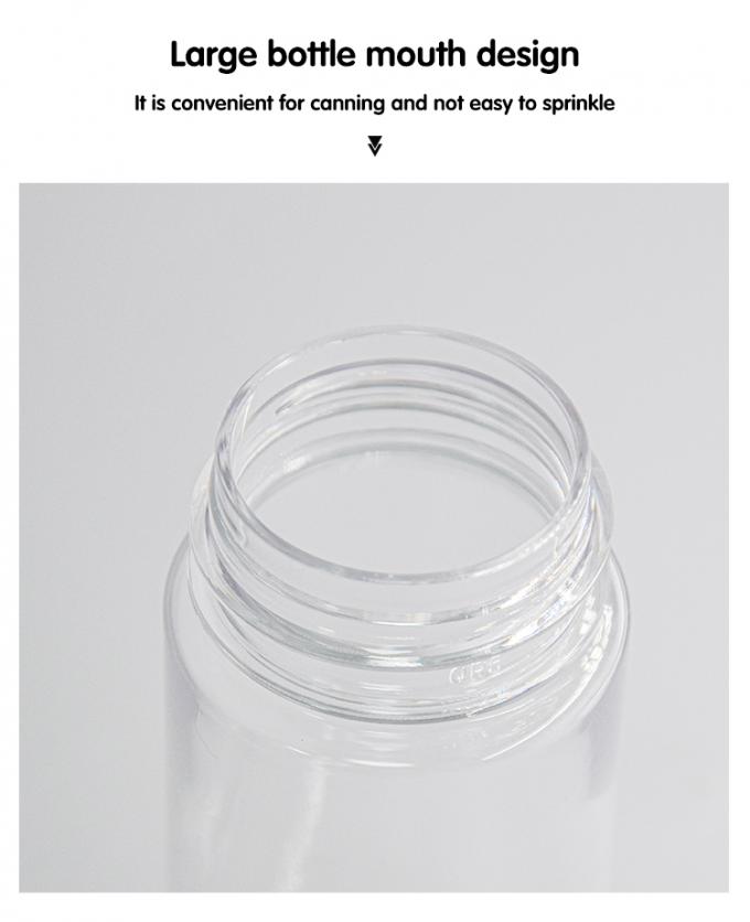 100g 150g PETG Cosmetic Pump Bottle Mens Skincare Packaging For Talcum Loose Powders 8