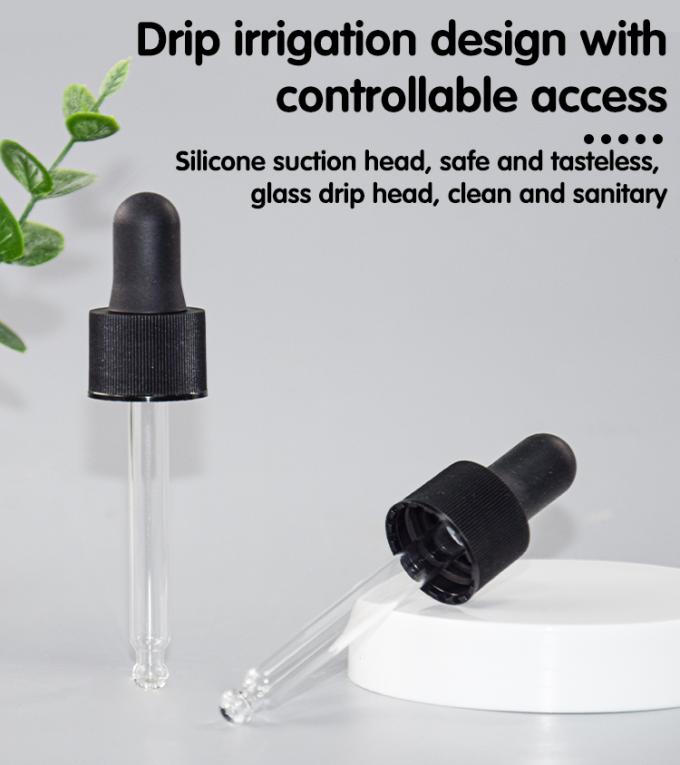 Brown color PET 20ml Cosmetic essence packaging dropper bottle 1