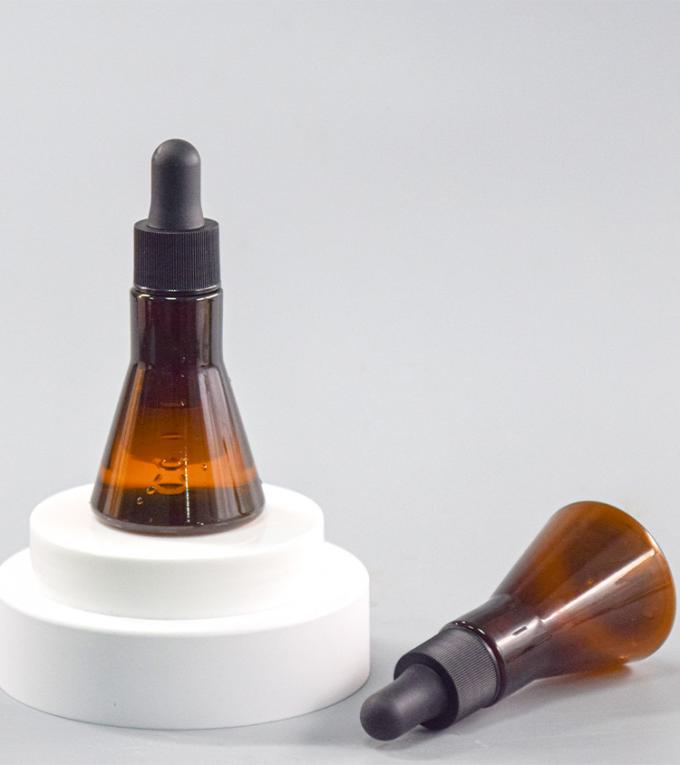 Brown color PET 20ml Cosmetic essence packaging dropper bottle 6