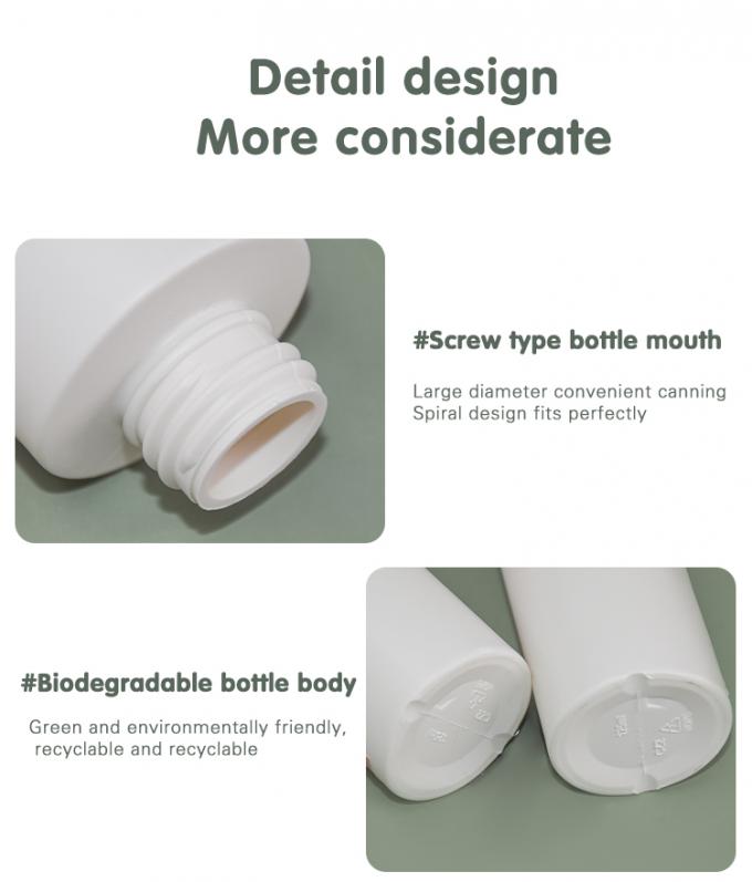 PMU Inorganic Biodegradable Packaging Bottle With PP PCCR Cream Pump For Lotions 100ml 4