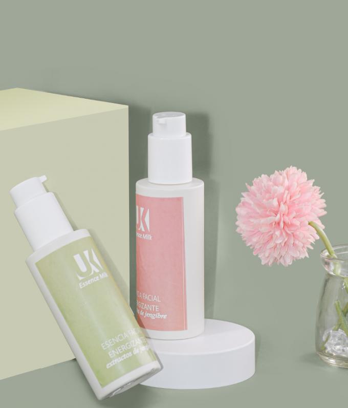 PMU Inorganic Biodegradable Packaging Bottle With PP PCCR Cream Pump For Lotions 100ml 6